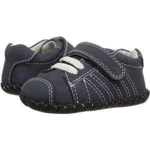 NEW pediped Originals Soft Sole Baby Walker Jake Navy White Nubuck Strap Sneaker